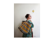 甘達Kimono / 藍花紅袖 *SOLD