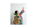 甘達Kimono / 藍花紅袖 *SOLD