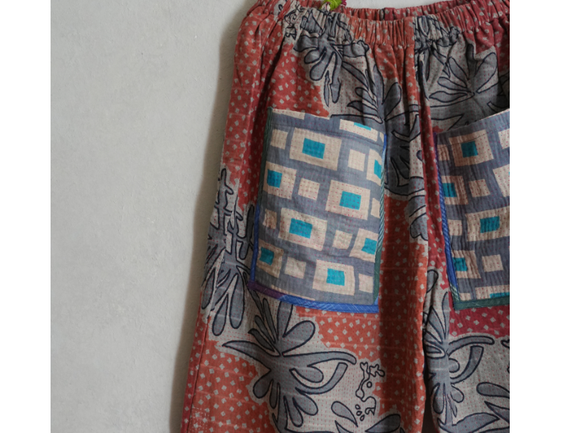 kantha 老甘達口袋褲*舊粉點 4
