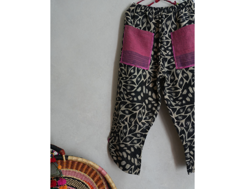 kantha 老甘達口袋褲*黑夜 4