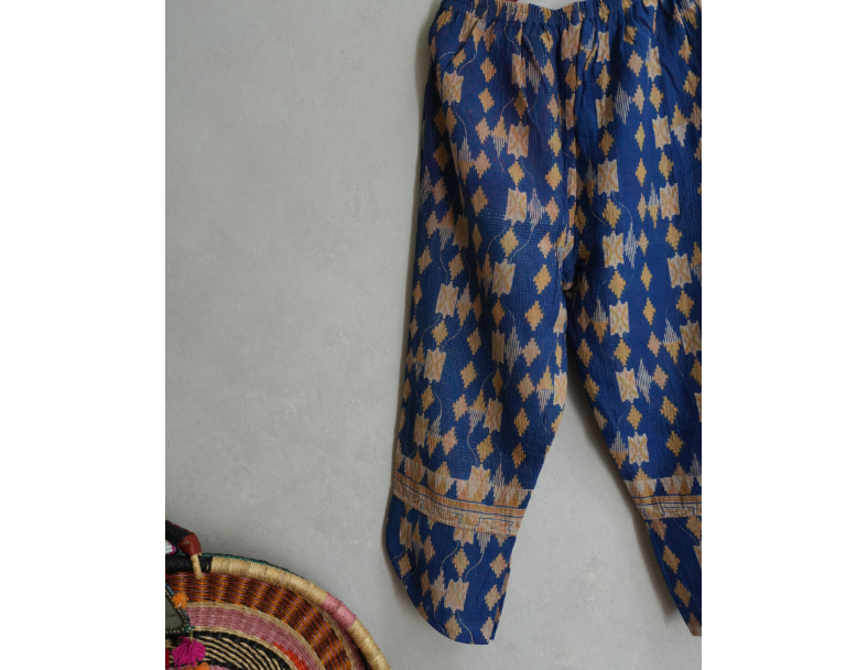 kantha 老甘達口袋褲*孔雀藍 3