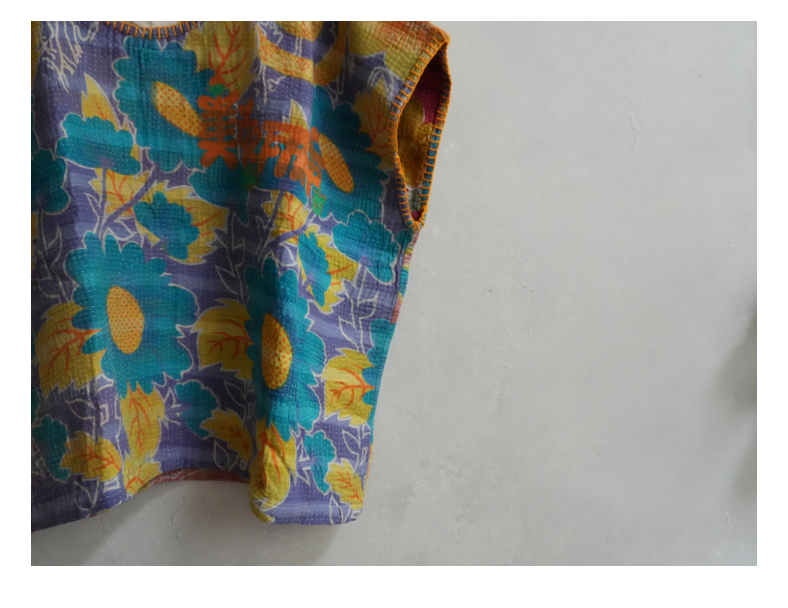 kantha Hindi 木印寬版上衣*花籃 5