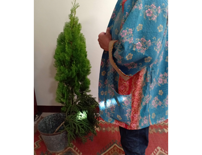 老甘達kantha外套 / 藍卡其 3