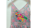 法式V領手織線小洋裝 /灰藍水花 /BOHO SUMMER SALE 