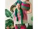kantha Hindi 木印寬版上衣*粉黃小花