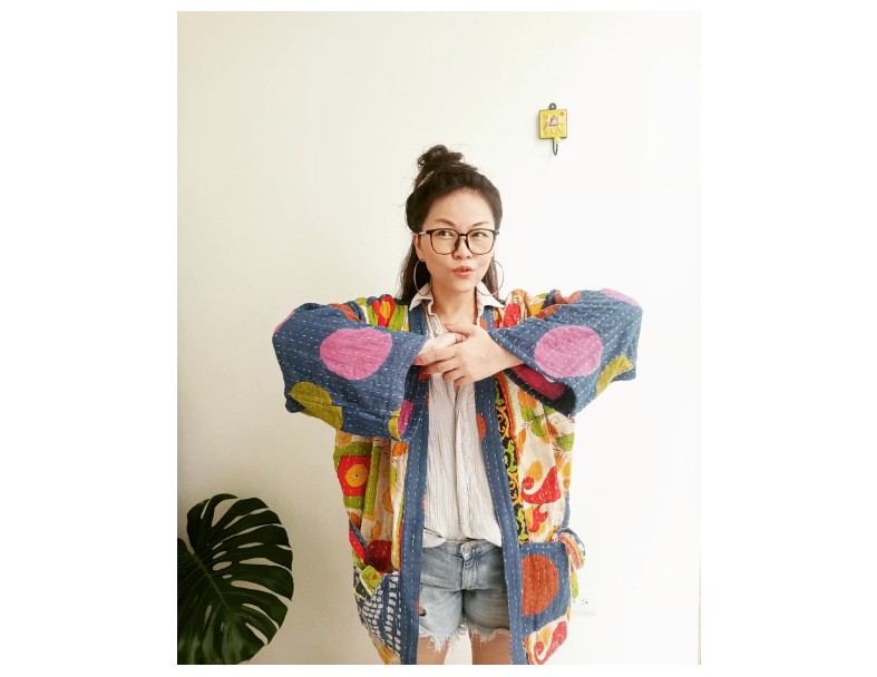 甘達 KIMONO / 寶藍圈圈 4