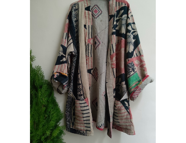 老甘達kantha外套 / 灰米自在 4