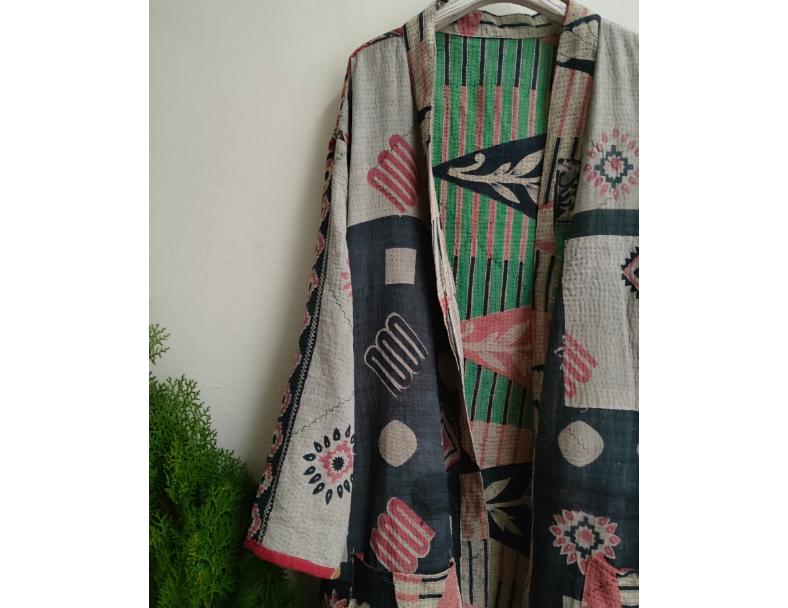 老甘達kantha外套 / 灰米自在 7