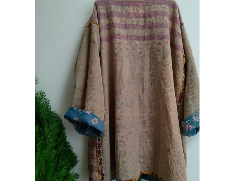 老甘達kantha外套 / 藍卡其 7