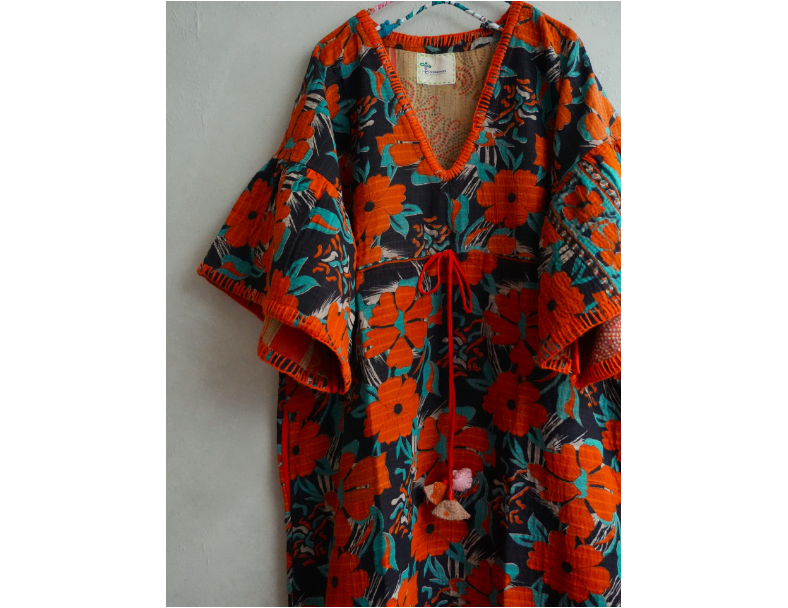 Kantha 老甘達玫瑰長洋*橘 1