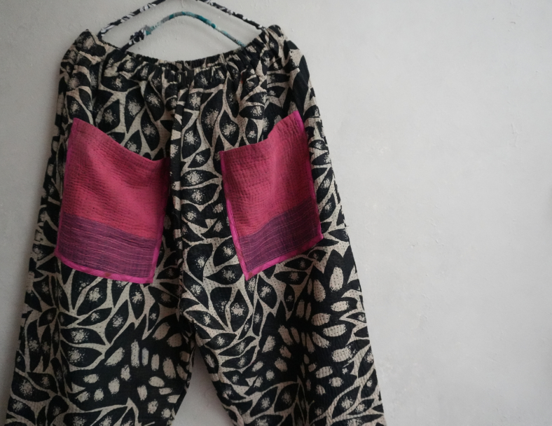 kantha 老甘達口袋褲*黑夜 2