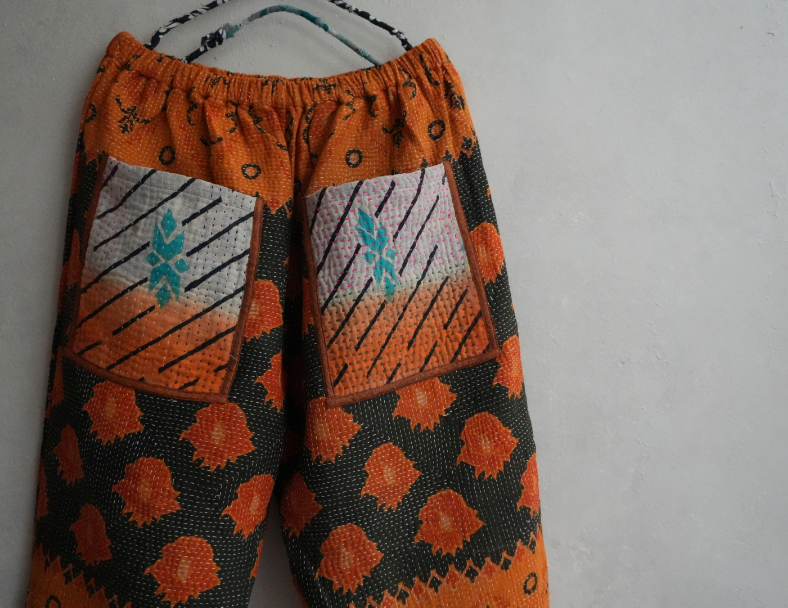kantha 老甘達口袋褲*暖橘 5