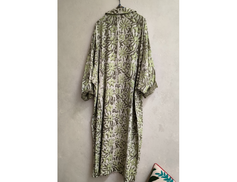 泥染手印長罩衫*綠 5