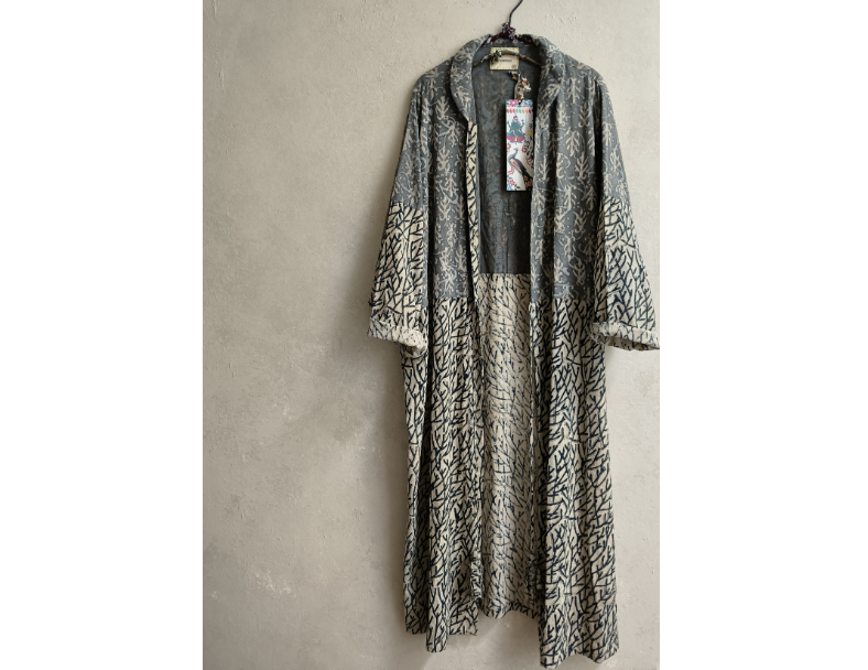 泥染手印長罩衫*灰 4