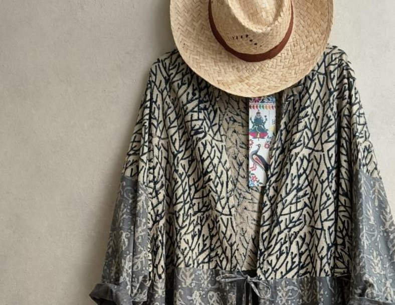 泥染手印長罩衫*灰 6