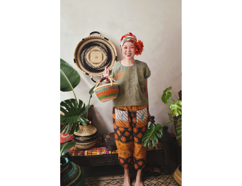 kantha 老甘達口袋褲*暖橘 1