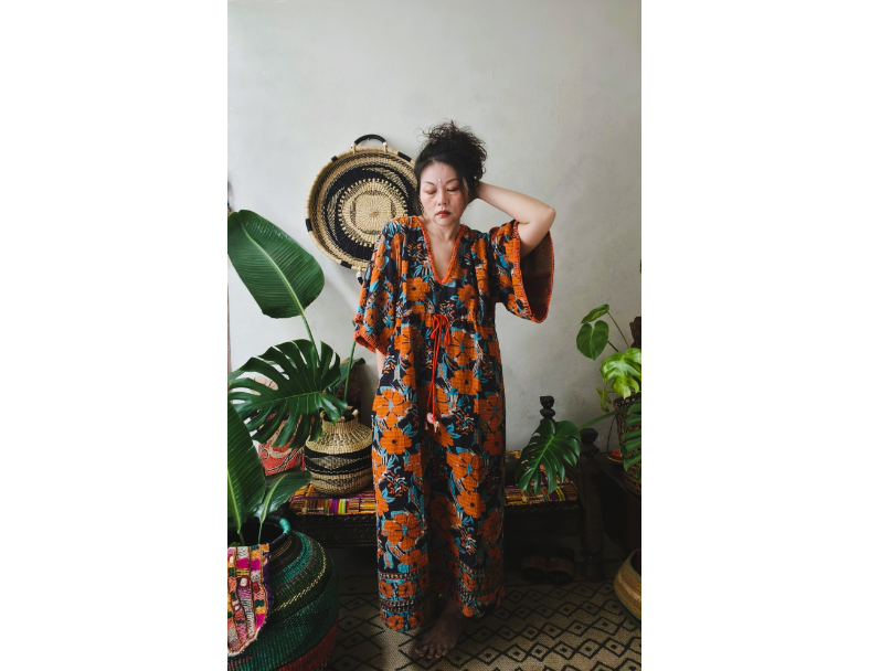 Kantha 老甘達玫瑰長洋*橘 5