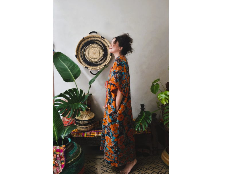 Kantha 老甘達玫瑰長洋*橘 6