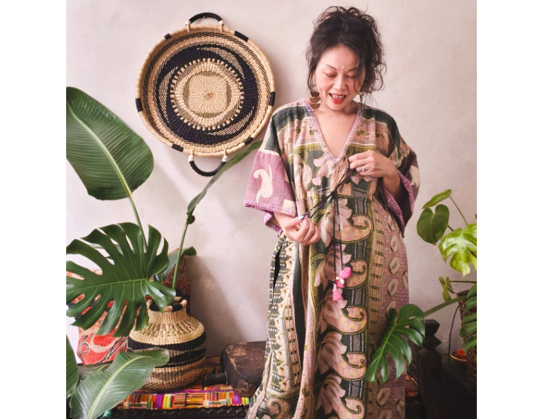 kantha 老甘達玫瑰長洋*紫芋 5