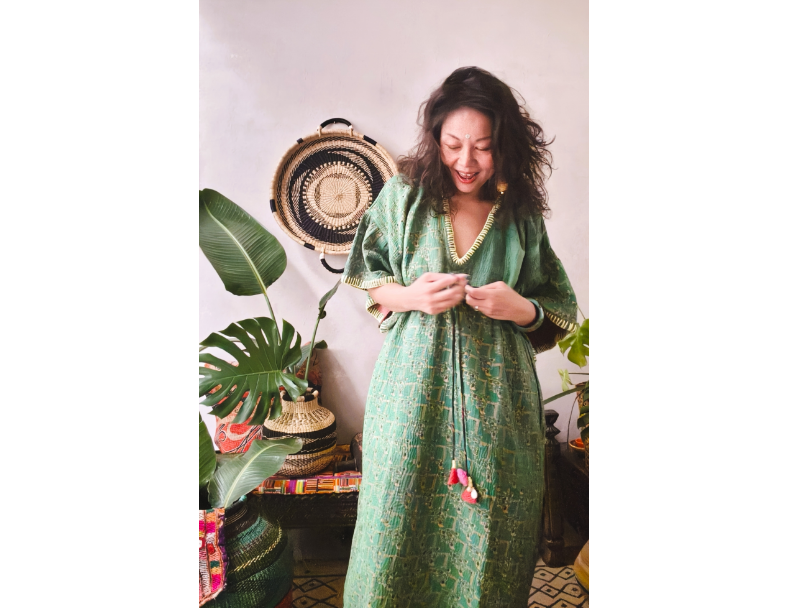 Kantha老甘達玫瑰長洋*純綠 6