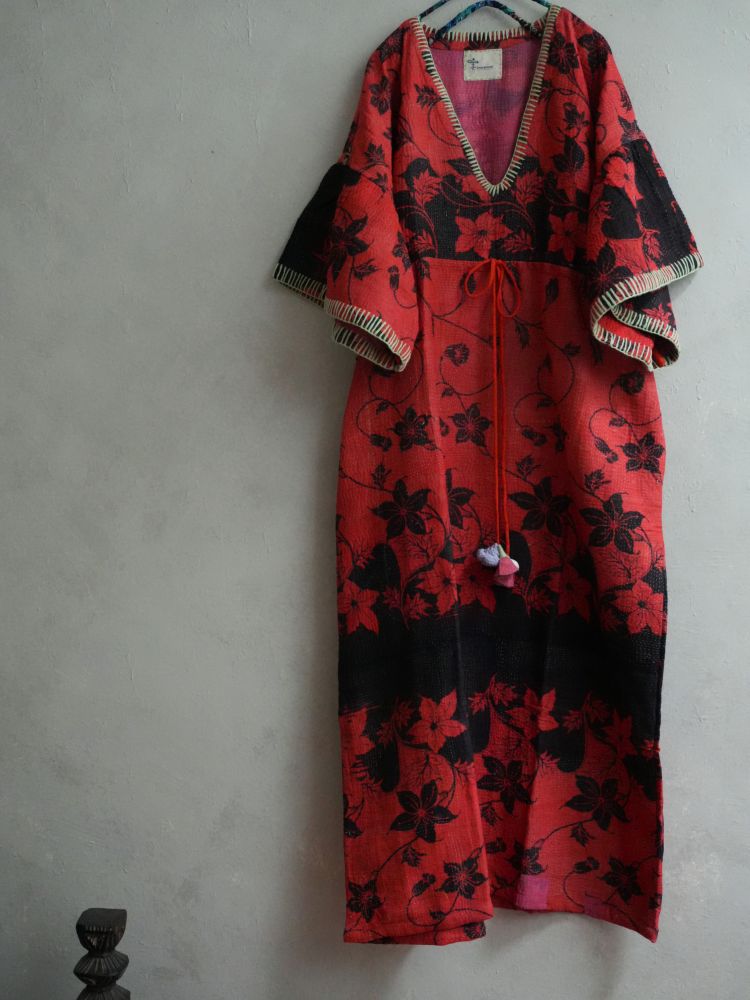 Kantha 老甘達洋裝*紅黑