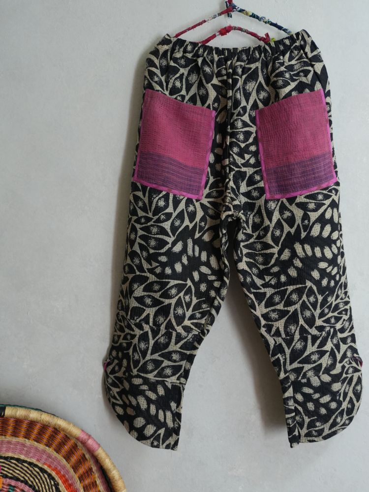 kantha 老甘達口袋褲*黑夜