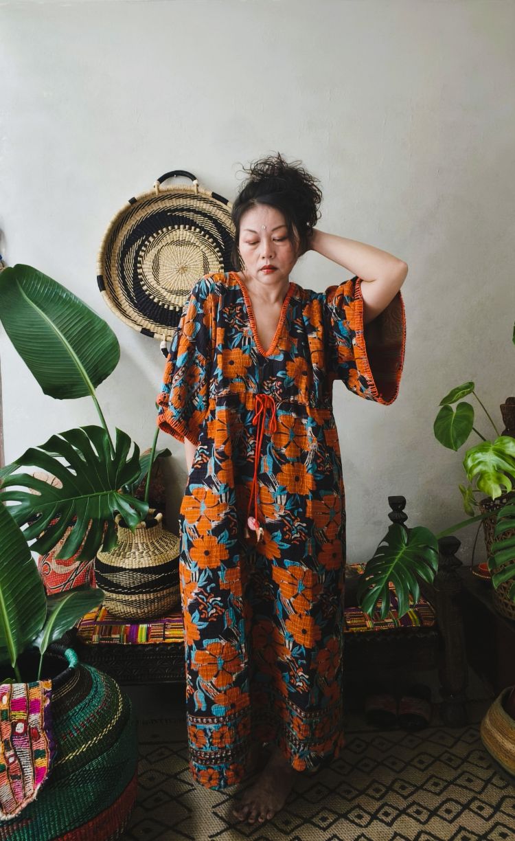 Kantha 老甘達玫瑰長洋*橘