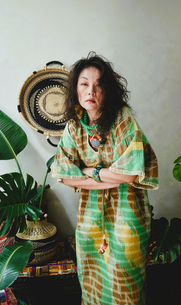 Kantha 老甘達玫瑰長洋*迷茶綠