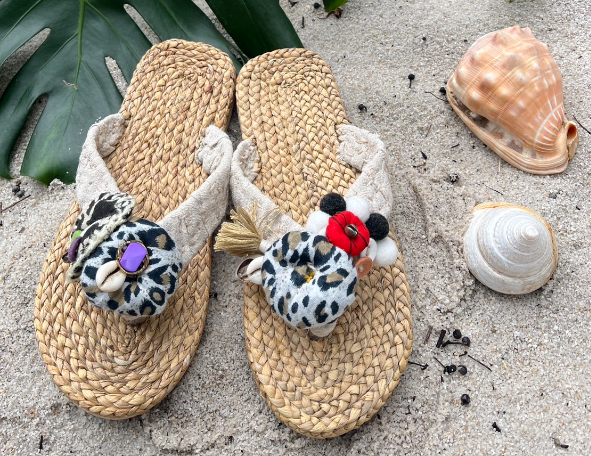 手編水草鞋-米白L 4