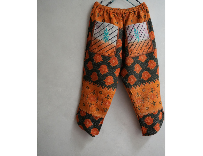 kantha 老甘達口袋褲*暖橘 3