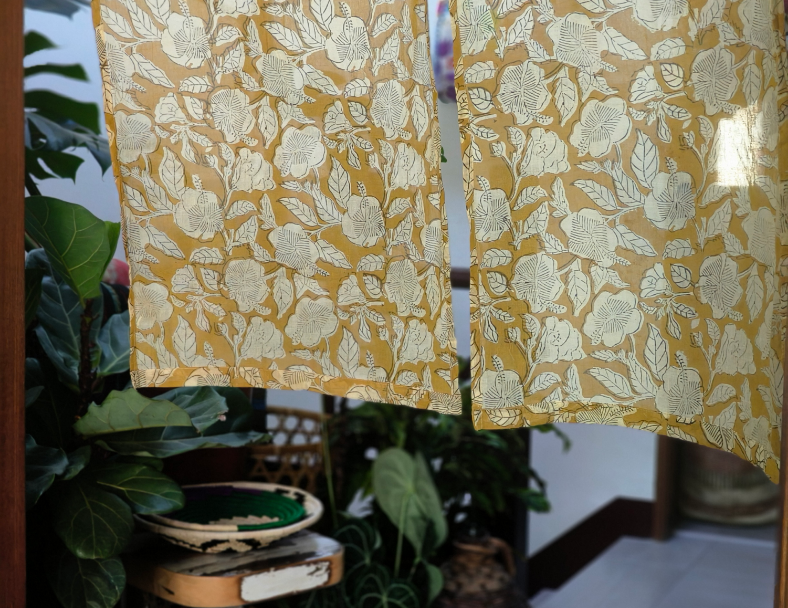 木印門簾-桂花 2