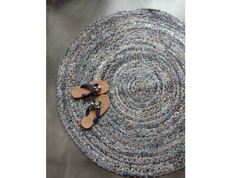 花尾麻編丹寧毯 2