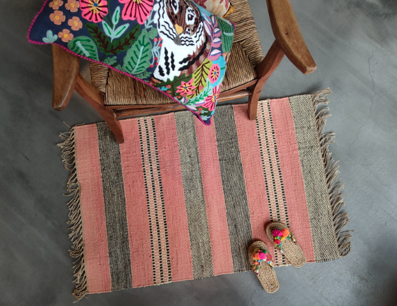 粉紅珊瑚橘.農莊毯 2