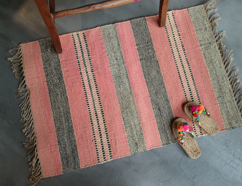 粉紅珊瑚橘.農莊毯 4