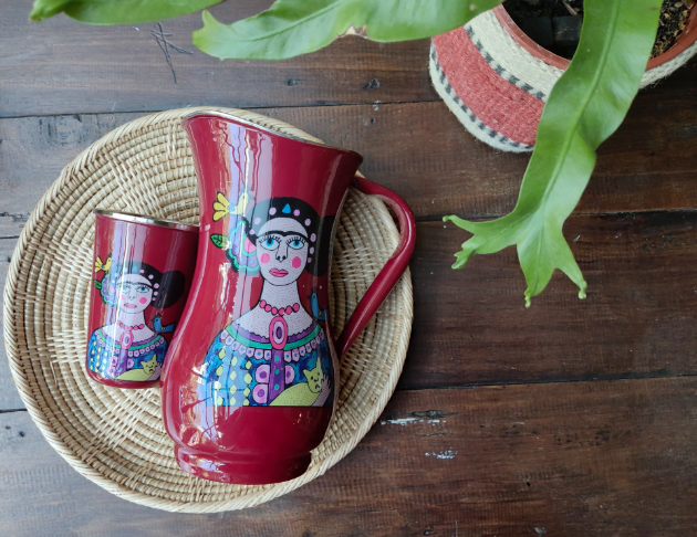 琺瑯茶壺杯-熱情の芙烈達 1