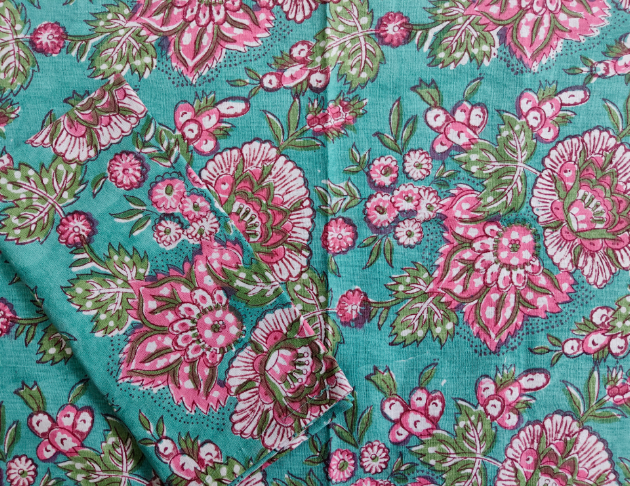 木印小方巾-牡丹花 2