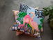 毛繡花抱枕 / 紅鶴 Flamingo 