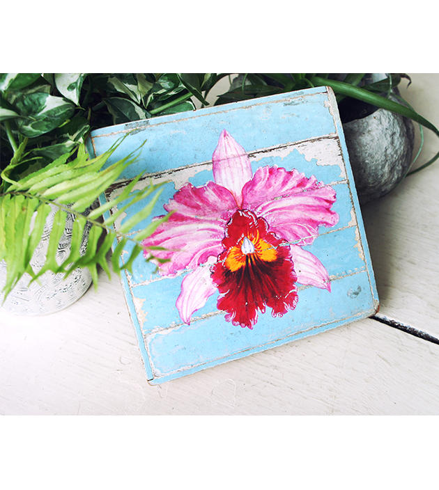 舊料手繪花版畫.A 1